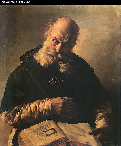 unknow artist Old man with book